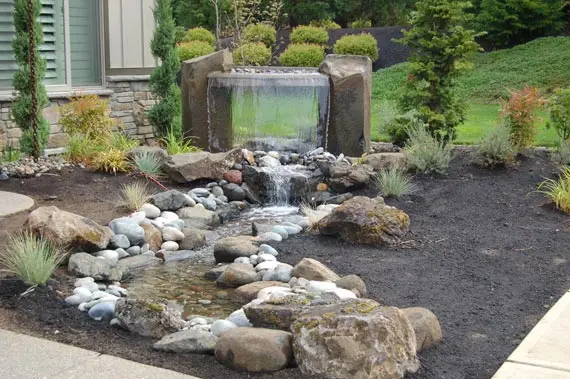 Water and rock garden Feature
