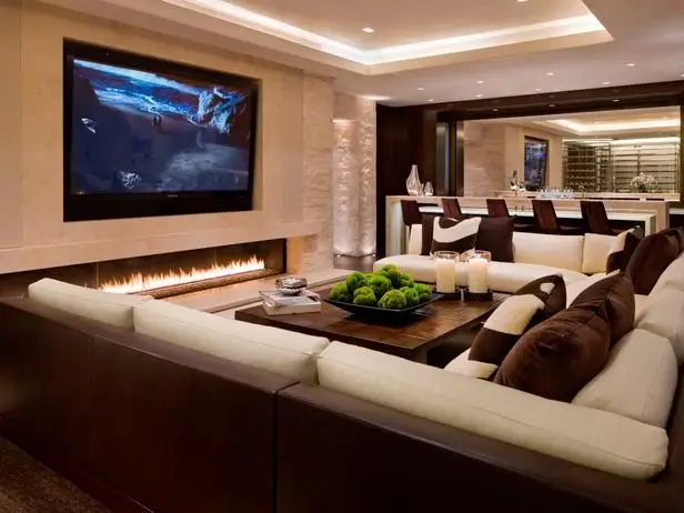 modern media room