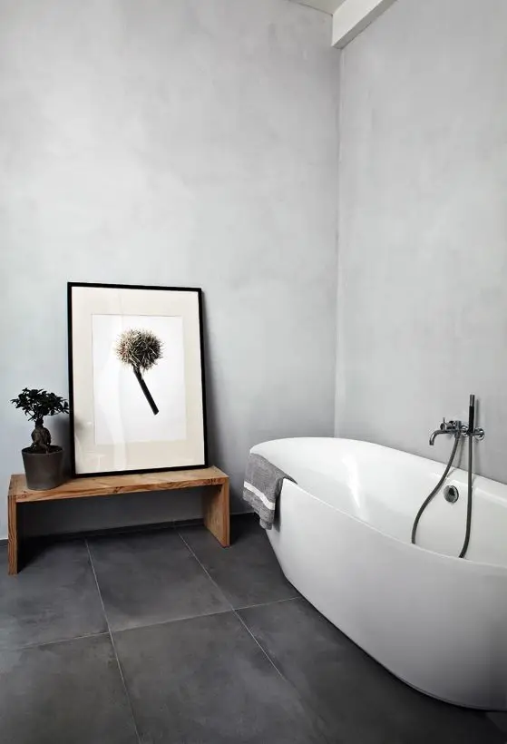 RenoGuide Grey Bathroom Tiles