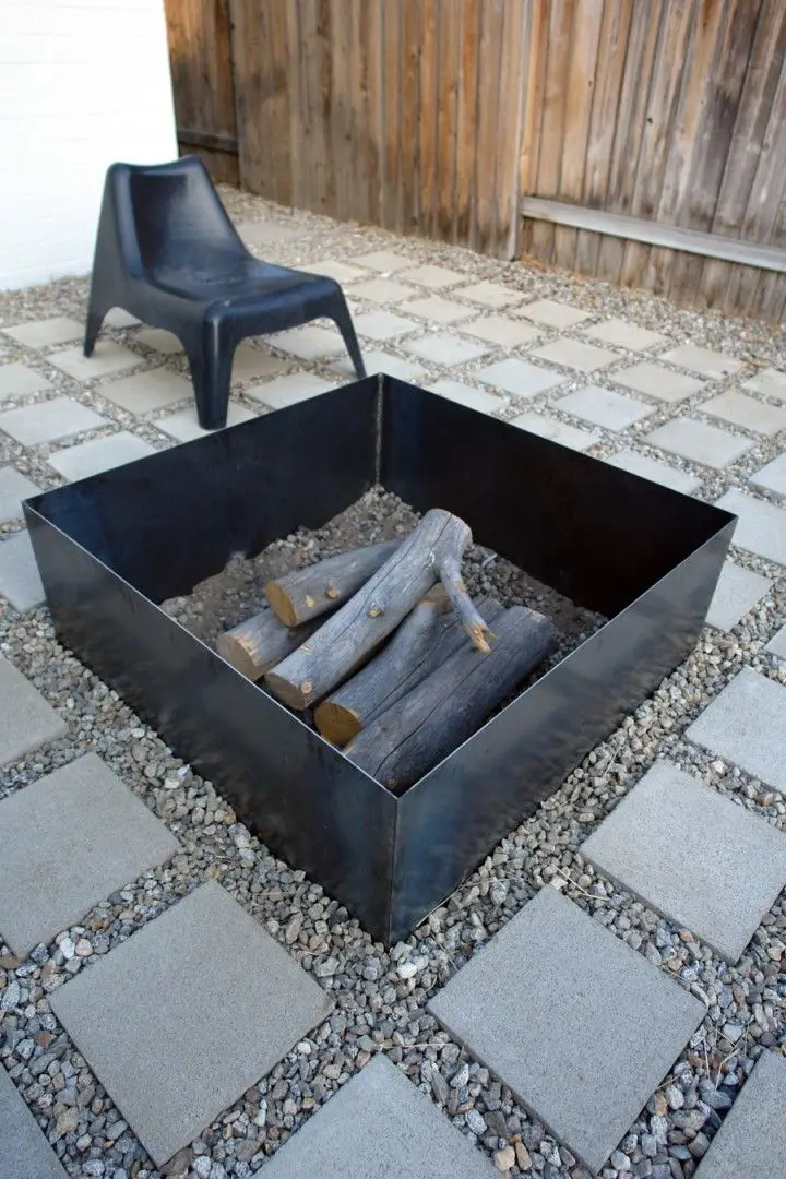 minimalist steel Fire Pit