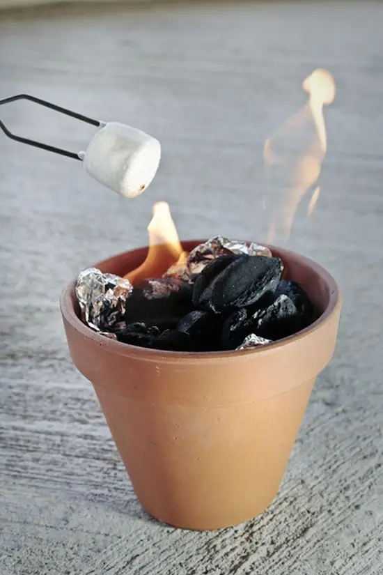 mini terra cotta Fire Pit