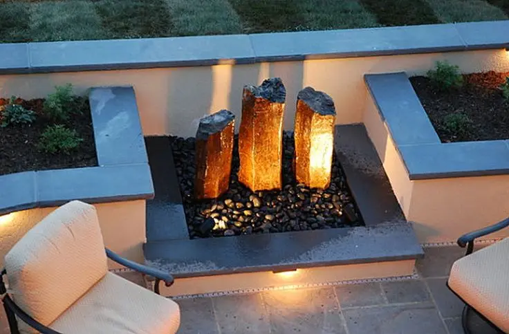 creative rock garden feature