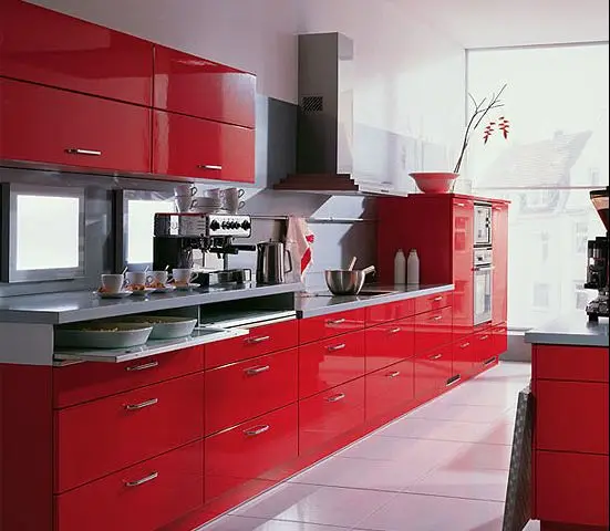 vintage cherry red kitchen