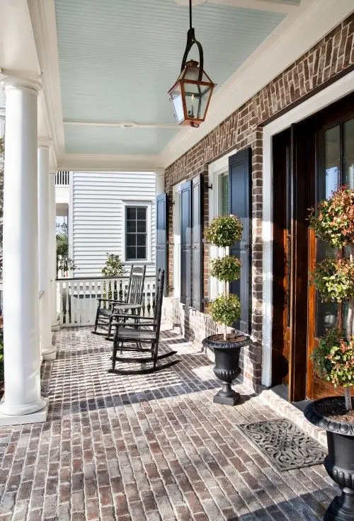 bare brick verandah