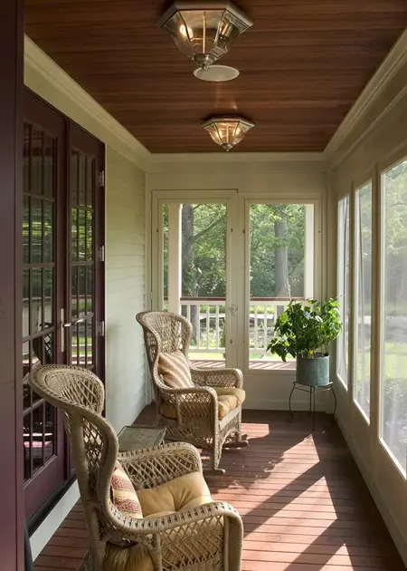 cosy screened verandah