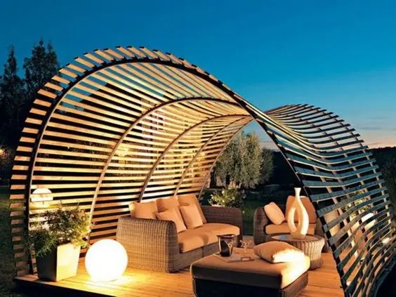 unique arched pergola