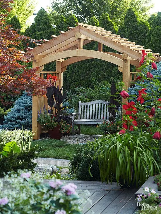 gabled garden pergola