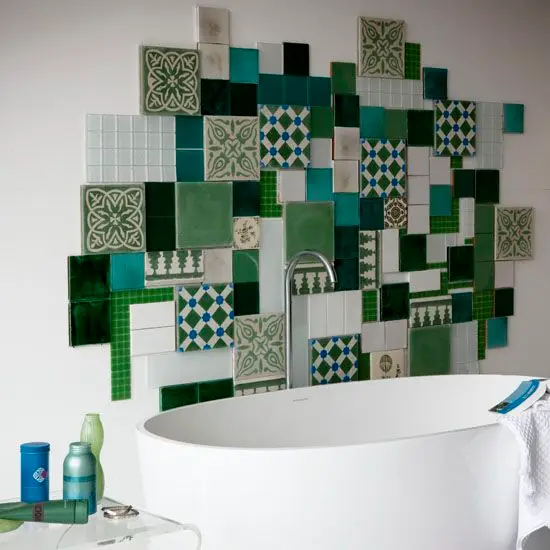 colourful tile wall art
