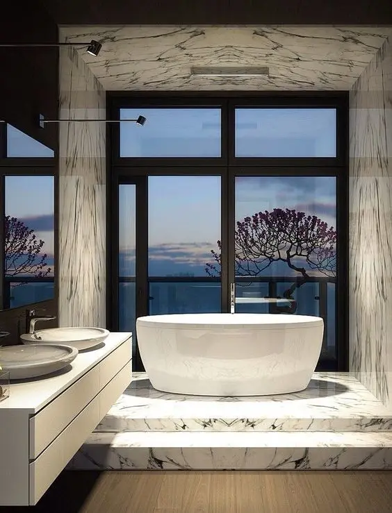 luxurious contemporary bathroom