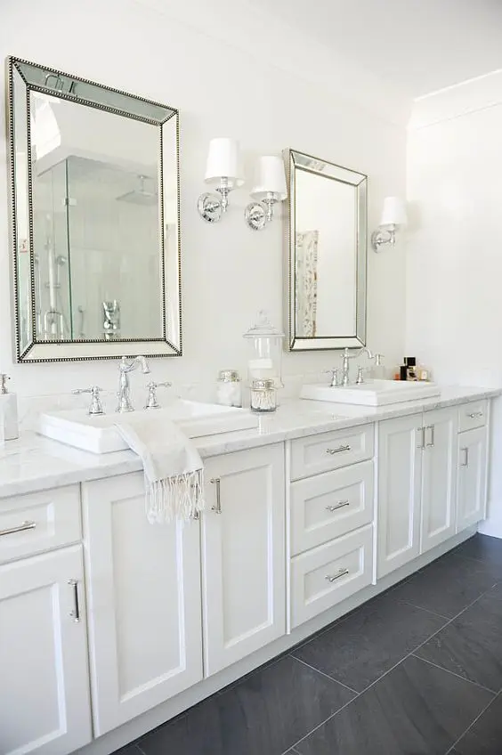 white stylish bathroom