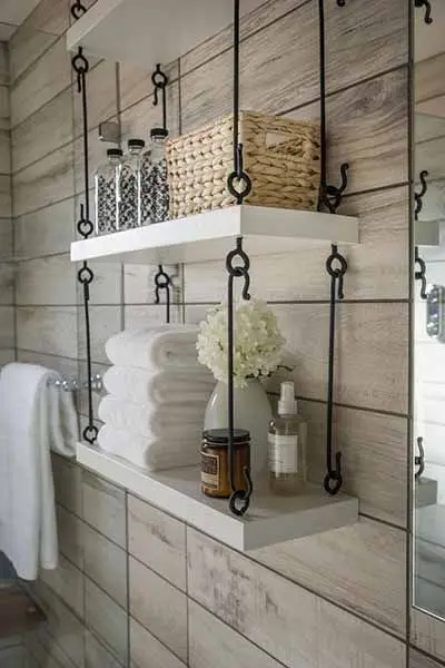hanging bathroom shelves
