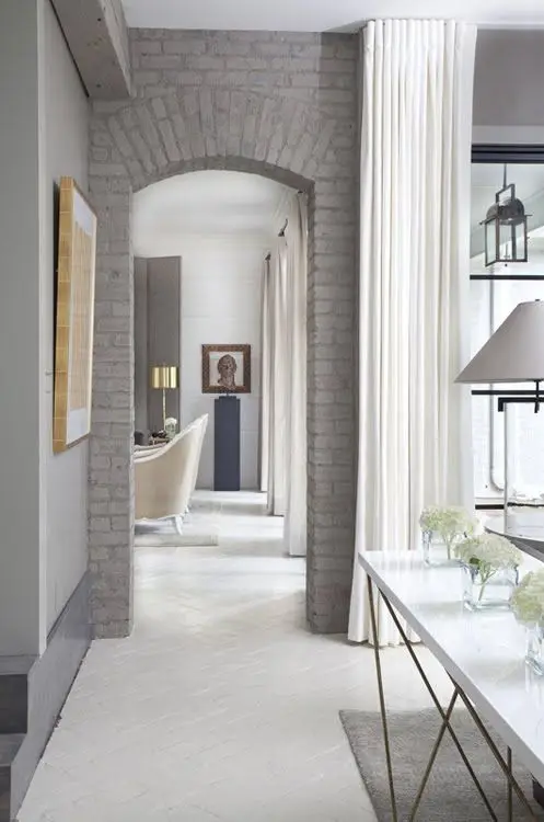 grey arched brick doorway