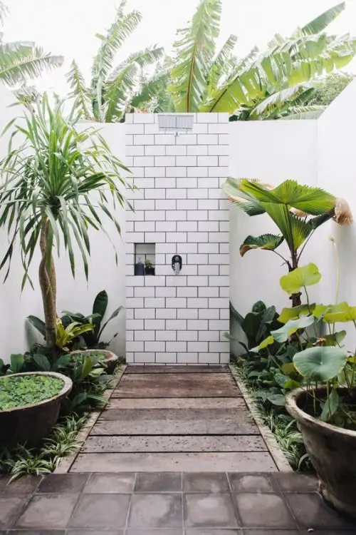 tropical outdoor shower
