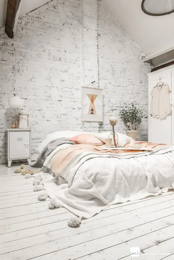 Bohemian apartment loft bedroom