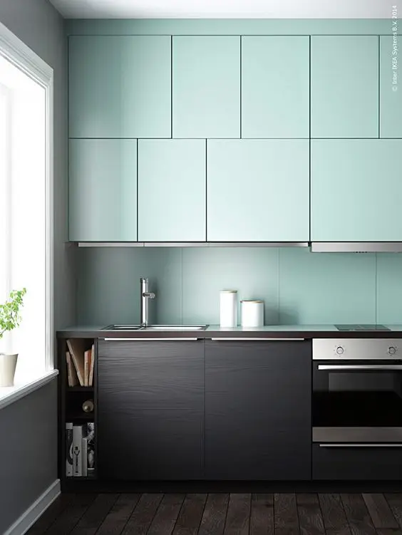 modern mint kitchen