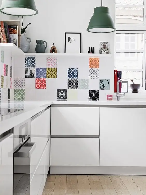 white apartment kitchen