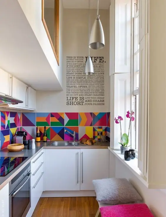 colourful modern kitchen