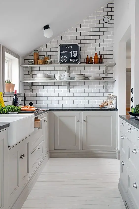 white apartment kitchen