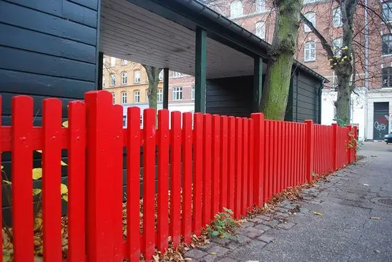 red picket fence