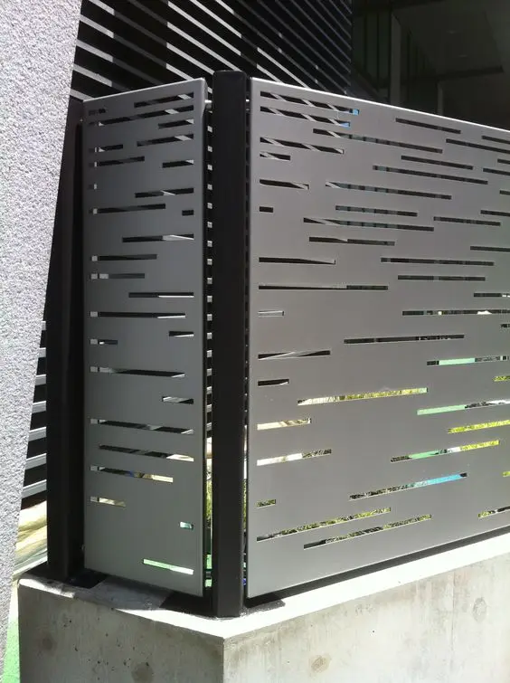 modern steel fence