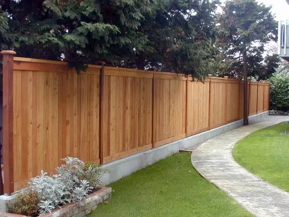 modern wood fence