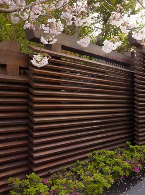 oriental wooden fence