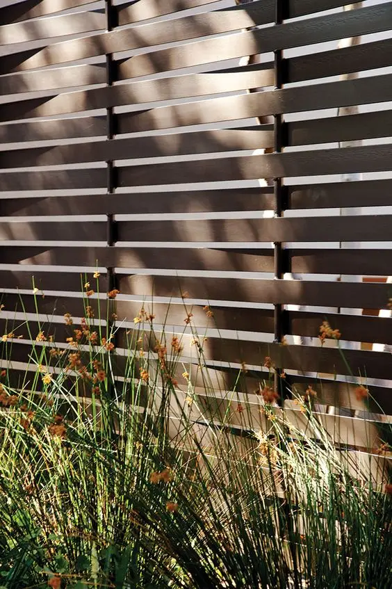 metal slat fence