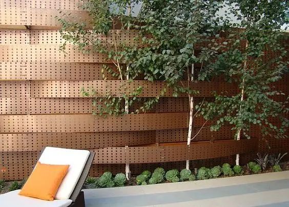 perforated metal fence