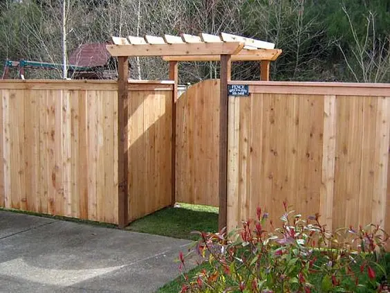 fence and pergola combo