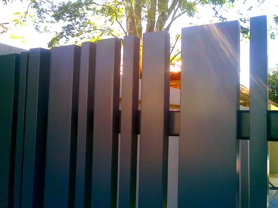 vertical metal fence