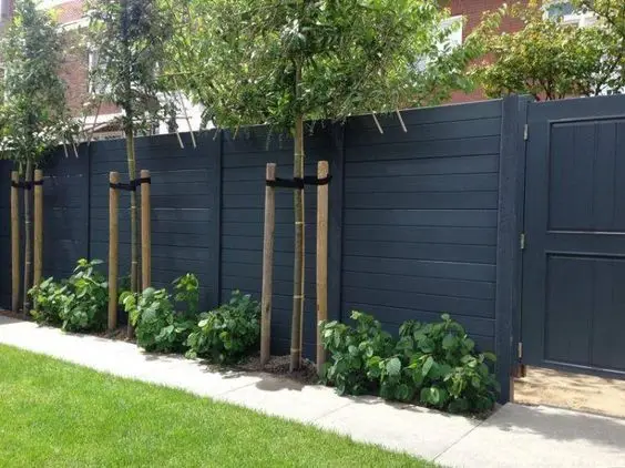 matte black fence wall