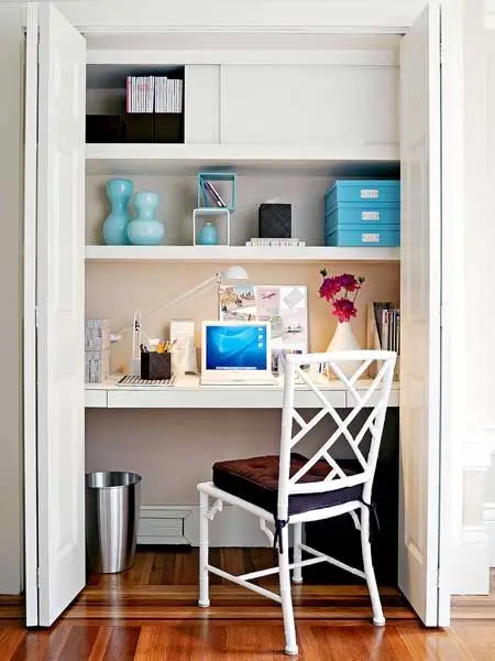 study area in a closet