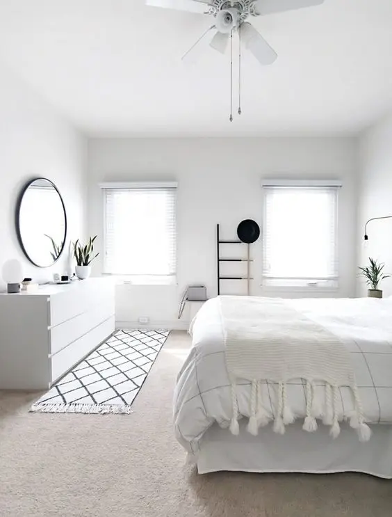 white minimalist bedroom