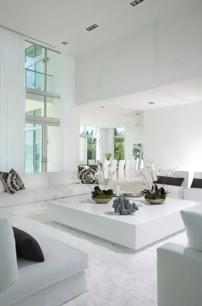 white living room
