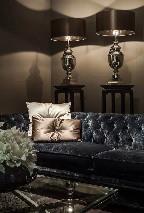 velvet sofa