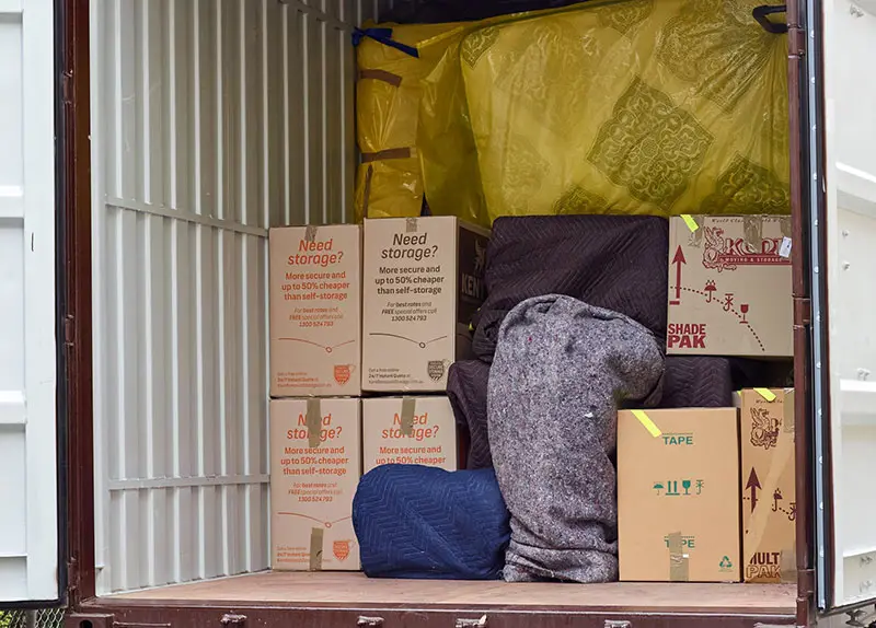 packed boxes for house moving