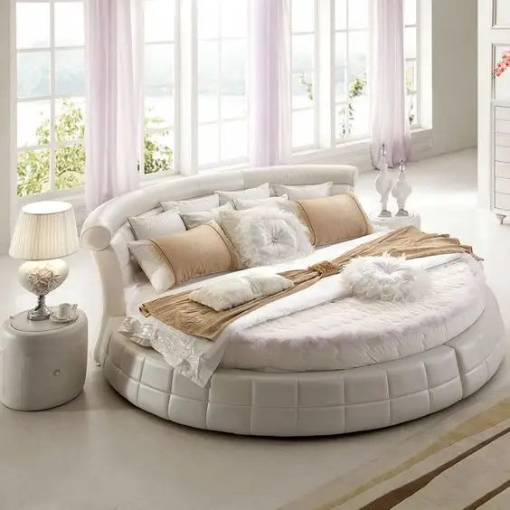 luxurious round bed