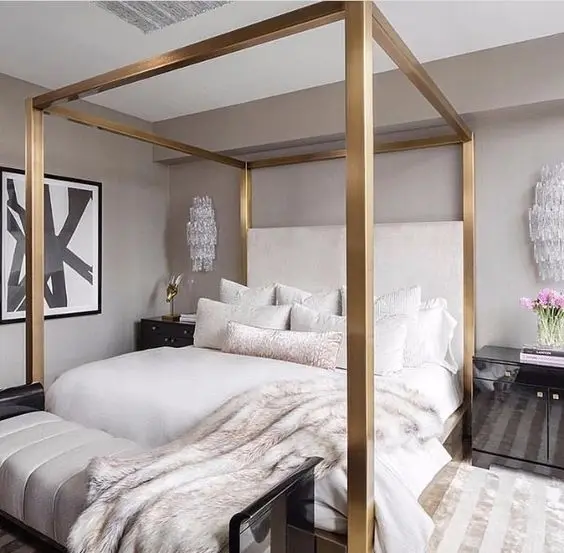 trendy luxurious bedroom