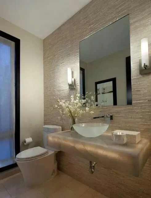 luxurious powder room
