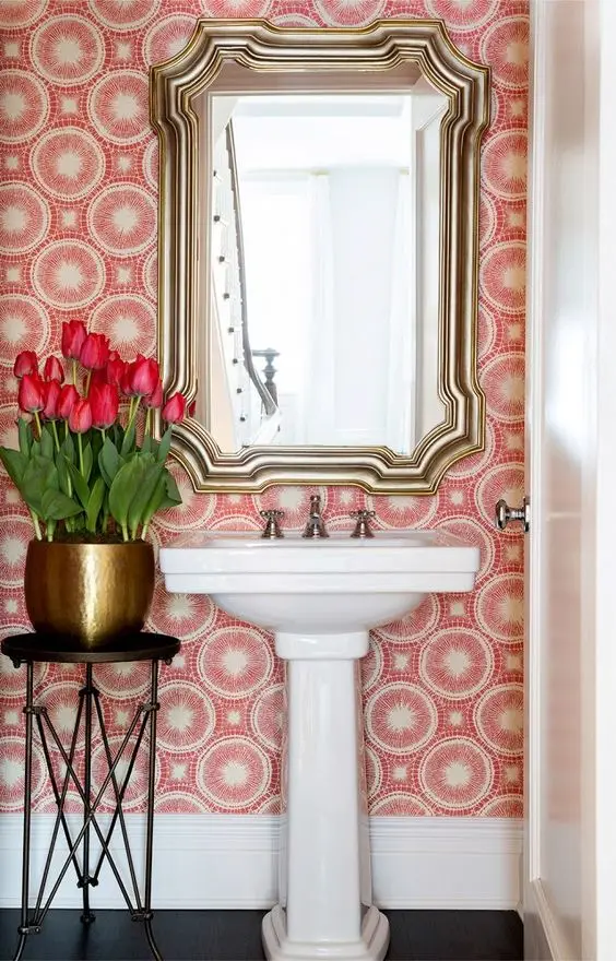 pink powder room