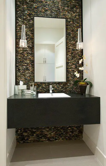 spa-inspired powder room