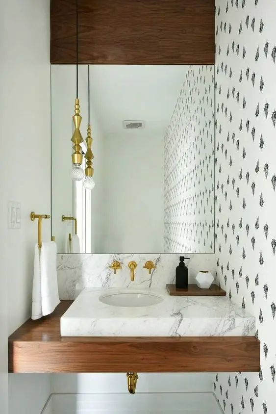 elegant powder room