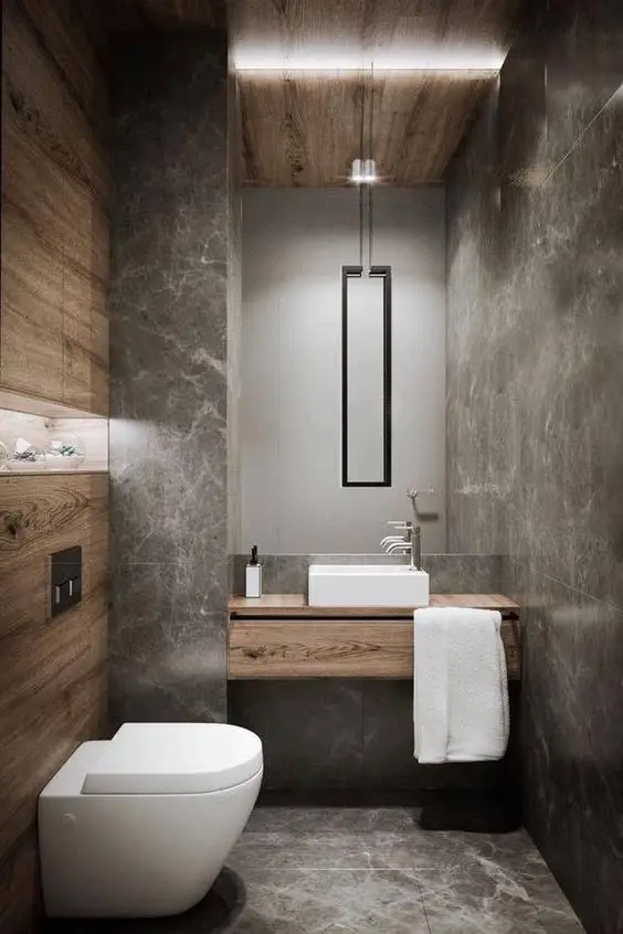 contemporary powder room