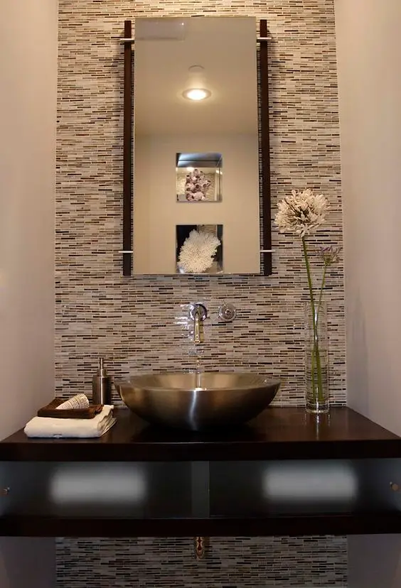 elegant powder room