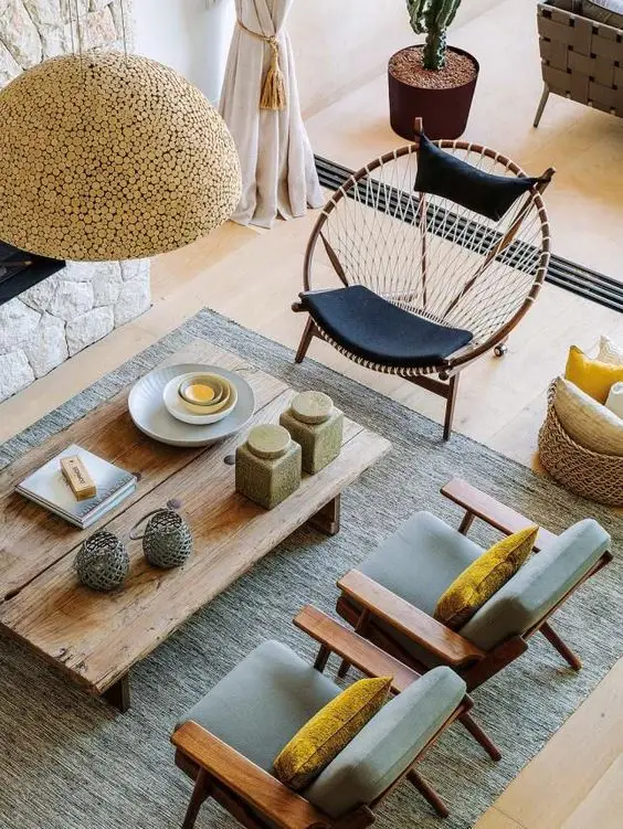 small rustic living room