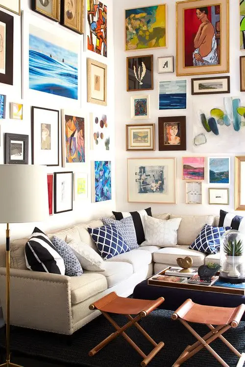 art gallery living room