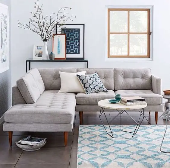small mid-century living room
