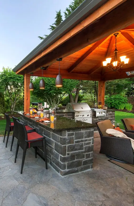 elegant outdoor kitchen