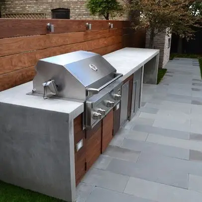 modern outdoor kitchen