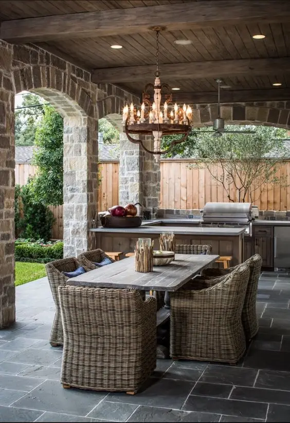 European outdoor kitchen